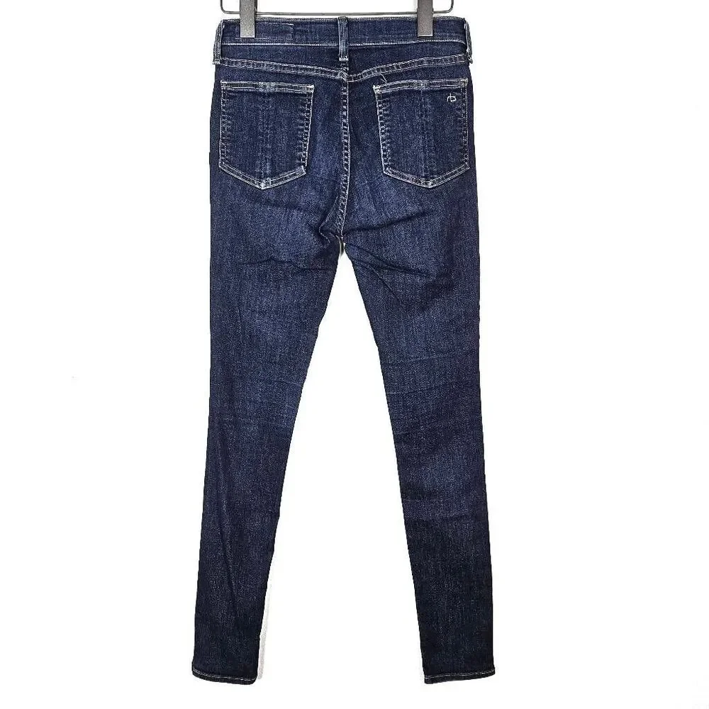 RAG & BONE 10 Inch High Rise Skinny Medium Wash Stretchy Modern Women's Jeans 27 - Picture 4 of 7